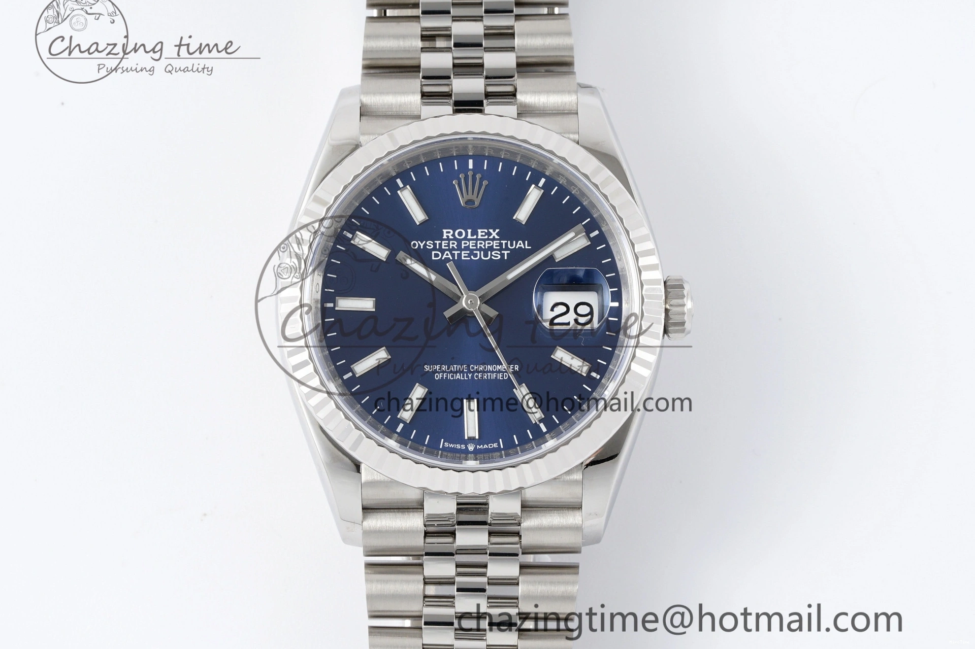 MiroTime 0214 BestValue DateJust 36 SS 116234 VSF 1:1 Best Edition 904L Steel Blue Stick Dial on Jubilee Bracelet VS 2091